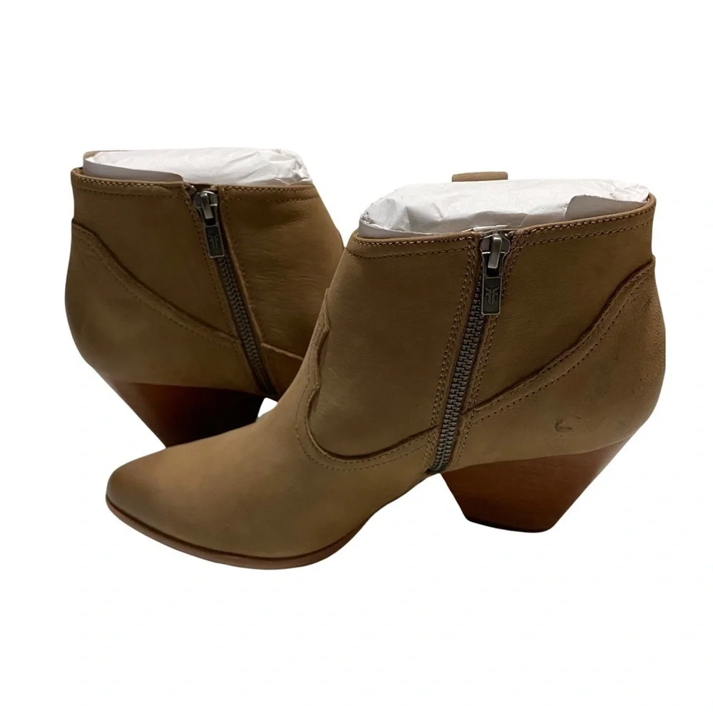 Frye Reina Western Style Bootie Sz 9.5 Ash